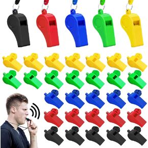Referee Whistle 50 PCS Coach Whistle Sports Whistles with Lanyard Bulk Whistle Emergency Hiking Whistle for Dog