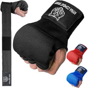 Nyna Combat Boxing Hand Wraps, Gel Padded Inner Gloves for Men Women,36 Inches Elastic Strap Wrist Protection Wraps for Boxing MMA Muay Thai Kickboxing, Knuckle Fist Under Mitts Protection