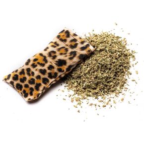 Purrfect Pounce Refillable Cat Toy with Catnip Included - Handmade in The USA, Interactive Leopard Design - Easy Refill Opening
