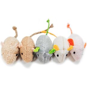 Shudyear cat Toys 5pcs Mouse Toys, Interactive Catnip Animal Toys for Indoor Kittens to Eliminate Boredom for Bored Indoor Cats (5pc)