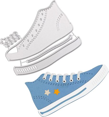 قوالب قطع معدنية، قوالب حرفية للأحذية القماشية، استنسل قطع قوالب منقوشة لألبوم الصور القصاصات، استنسل مجلد منقوش مزخرف. (لا تتضمن أربطة الحذاء) in Kuwait