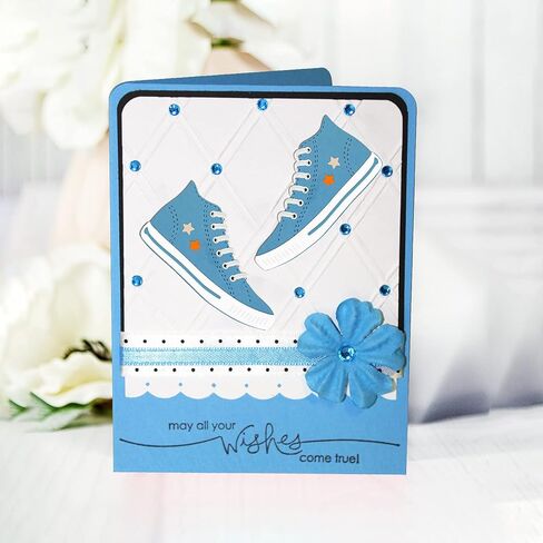 قوالب قطع معدنية، قوالب حرفية للأحذية القماشية، استنسل قطع قوالب منقوشة لألبوم الصور القصاصات، استنسل مجلد منقوش مزخرف. (لا تتضمن أربطة الحذاء) in Kuwait