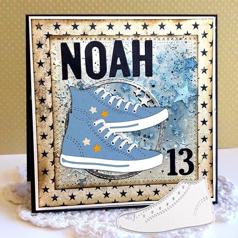 قوالب قطع معدنية، قوالب حرفية للأحذية القماشية، استنسل قطع قوالب منقوشة لألبوم الصور القصاصات، استنسل مجلد منقوش مزخرف. (لا تتضمن أربطة الحذاء) in Kuwait