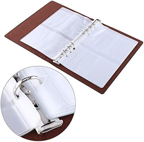 10 Sheet A5 Size Cutting Embossing Dies Stamps Storage Scrapbooking Leather Storage Book Stencil Die Cutter Holder Template Storage Container Synthetic Leather Album Book DIY (Three Grid) in Saudi Arabia