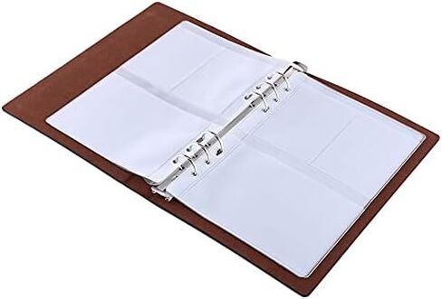 10 Sheet A5 Size Cutting Embossing Dies Stamps Storage Scrapbooking Leather Storage Book Stencil Die Cutter Holder Template Storage Container Synthetic Leather Album Book DIY (Three Grid) in Saudi Arabia