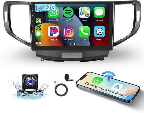 Android Stereo for Honda Spirior Accord 8 for Acura TSX 2008 2009-2012 Support Wireless Carplay/Android Auto, 9" Touchscreen GPS Navigation Bluetooth USB WiFi FM/RDS Radio Receiver AHD Backup Camera in Saudi Arabia