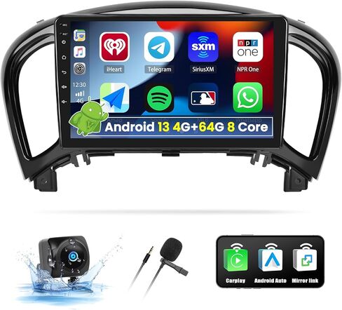 UNITOPSCI 4G+64G 8 Core for Nissan Juke 2011-2016 Radio Android 13 Car Stereo Wireless CarPlay Android Auto GPS 9"Touchscreen Bluetooth Mirror Link 32-Band EQ DSP WiFi FM/RDS SWC+Backup Camera Mic in Saudi Arabia