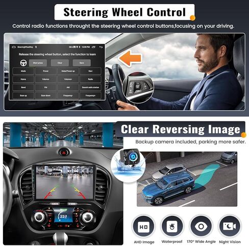 UNITOPSCI 4G+64G 8 Core for Nissan Juke 2011-2016 Radio Android 13 Car Stereo Wireless CarPlay Android Auto GPS 9"Touchscreen Bluetooth Mirror Link 32-Band EQ DSP WiFi FM/RDS SWC+Backup Camera Mic in Saudi Arabia