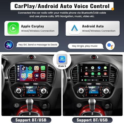 UNITOPSCI 4G+64G 8 Core for Nissan Juke 2011-2016 Radio Android 13 Car Stereo Wireless CarPlay Android Auto GPS 9"Touchscreen Bluetooth Mirror Link 32-Band EQ DSP WiFi FM/RDS SWC+Backup Camera Mic in Saudi Arabia