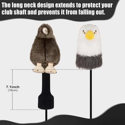 Kiwi Golf Headcover Animal Driver Headcover Hybrid Headcover Long Neck, Funny Plush Golf Club Head Covers (New Zealand National Bird Endangered Species) in Saudi Arabia
