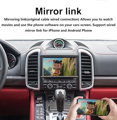 Joyeauto Wireless Apple CarPlay Retrofit kit Decoder Wired Android Auto, for Porsche PCM3.1 Cayenne Macan Cayman Panamera Boxster 718 911 991, Manufacture of Year: 2010-2016, Carplay Box, Mirror Link in Saudi Arabia