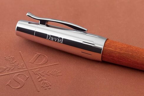 Faber Castell F148200Faber-Castell E-Motion fountain Pen Brown M, Pear wood brown. in Saudi Arabia