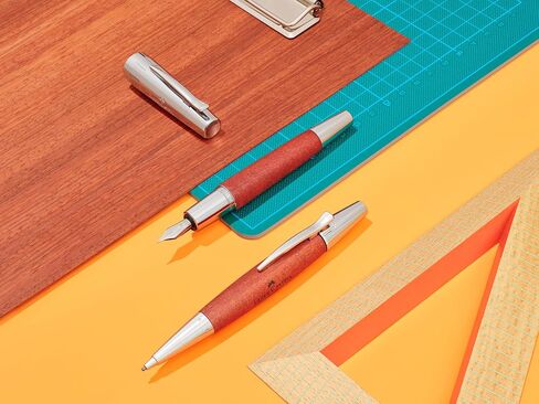 Faber Castell F148200Faber-Castell E-Motion fountain Pen Brown M, Pear wood brown. in Saudi Arabia