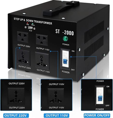 Voltage Converter Transformer 5000W Watt Heavy Duty Step Up/Down 110V to 220V Home Commercial Voltage Converter in Saudi Arabia