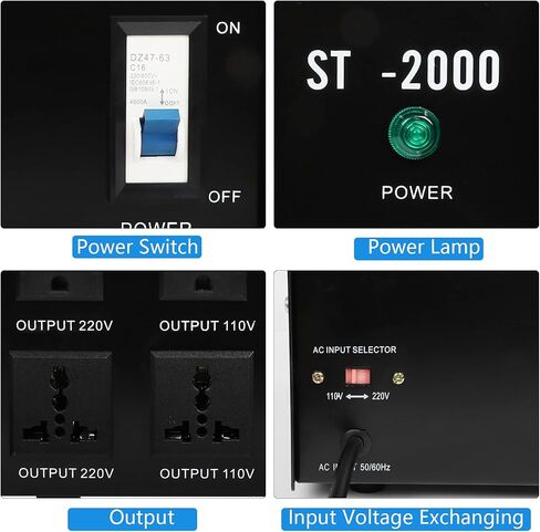 Voltage Converter Transformer 5000W Watt Heavy Duty Step Up/Down 110V to 220V Home Commercial Voltage Converter in Saudi Arabia