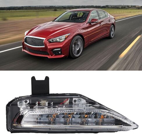 ضوء الضباب الأمامي المصد الأمامي ضوء الضباب مصباح إشارة الانعطاف لاستبدال إنفينيتي Q50 Sport 2014‑2019 (يمين) in Kuwait