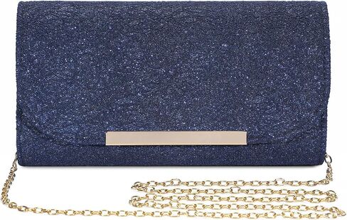 حقيبة كلاتش للسهرة للنساء - حقيبة يد رسمية للملابس ذات مظروف لامع ومحفظة يدوية لحفلات الزفاف والحفلات الراقصة in Kuwait