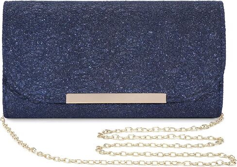 حقيبة كلاتش للسهرة للنساء - حقيبة يد رسمية للملابس ذات مظروف لامع ومحفظة يدوية لحفلات الزفاف والحفلات الراقصة in Kuwait