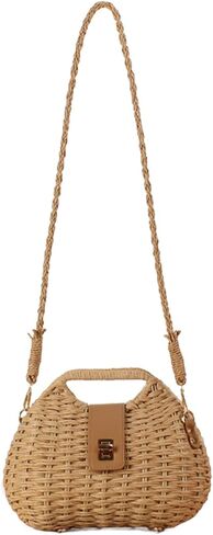 YYW Straw Bag Women Woven Beach Handbag Basket Shape Tote Bags for Spring Summer Purse in Saudi Arabia
