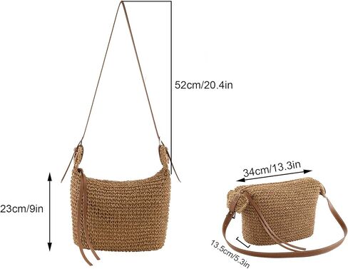 Ayliss Women Straw Handbag Purse Small Summer Beach Handmade Crossbody Shoulder Tote Handbag Handwoven Beach Straw Bag in Saudi Arabia