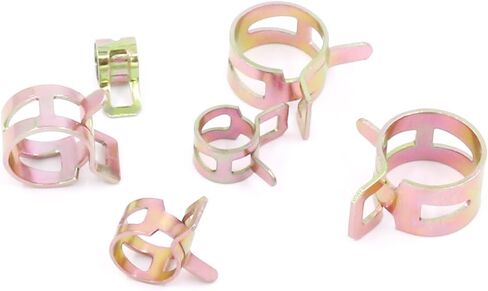 Glarks 80Pcs Spring Band Type Clips Air Hose Tube Water Pipe Fuel Pipe Silicone Vacuum Hose Clamp Fasteners Assortment Kit (7mm 10mm 11mm 14mm 16mm 17mm) in Saudi Arabia