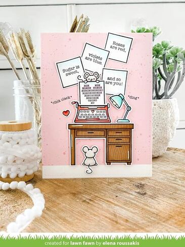 Lawn Fawn You're Just My Type 4"x6" Clear Stamp Set (LF2165) in Saudi Arabia