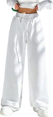 GORGLITTER Women's Drawstring Waist Straight Leg Sweatpants Slant Pocket Jogger Pants in Saudi Arabia