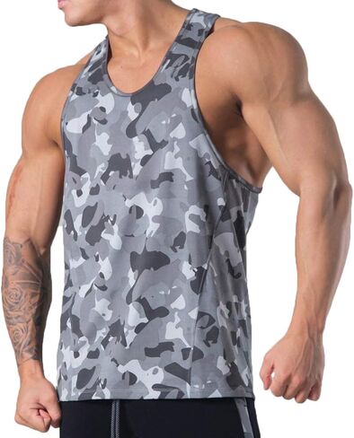 Men's Gym Shirts Stringers Workout Tank Tops Muscle Tops Sleeveless T38A in Saudi Arabia