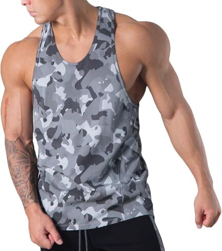 Men's Gym Shirts Stringers Workout Tank Tops Muscle Tops Sleeveless T38A in Saudi Arabia