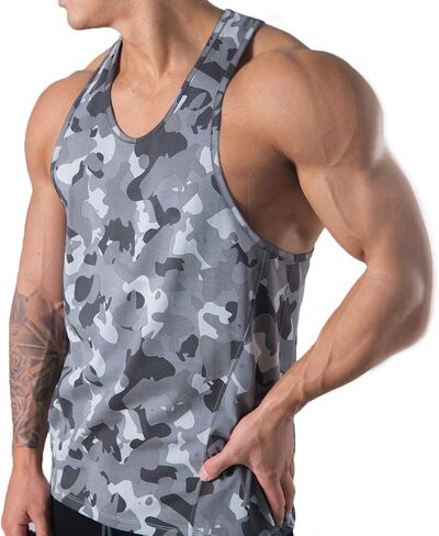 Men's Gym Shirts Stringers Workout Tank Tops Muscle Tops Sleeveless T38A in Saudi Arabia