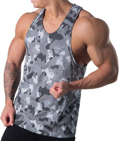 Men's Gym Shirts Stringers Workout Tank Tops Muscle Tops Sleeveless T38A in Saudi Arabia