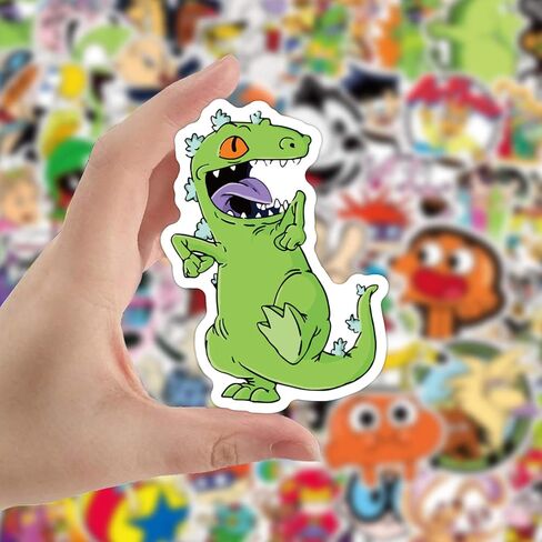 90s Cartoon Stickers 100PCS Vinyl Waterproof Stickers for Water Bottles,Cartoon Anime Stickers for Kids in Saudi Arabia
