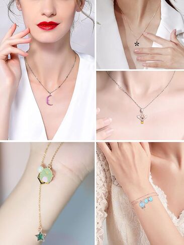 1100 قطعة من سحر متنوعة لصنع المجوهرات من Kalolary، سوار من المينا الملونة، حلية معدنية، حلية من المينا مطلية بالفضة والذهب، للأقراط، القلادة، السوار، المعلقات، صناعة يدوية in Kuwait