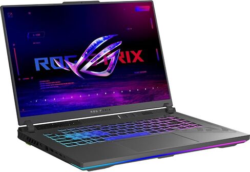 كمبيوتر محمول ASUS ROG Strix G16 للألعاب مقاس 16.0 بوصة، شاشة Nebula 240 هرتز QHD 500 nits (Intel i9-14900HX، GeForce RTX 4070 8GB، 64GB DDR5، 1TB SSD، إضاءة خلفية RGB لكل مفتاح، WiFi 6E، Win11P) مع محور DKZ in Saudi Arabia