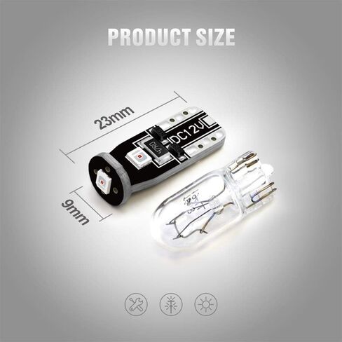 SIRIUSLED -N3- مصابيح LED حمراء 194 لمبات LED ساطعة للغاية 3030 شريحة لشاحنة السيارة، خريطة القبة الداخلية للباب، أضواء لوحة الترخيص، إسفين مدمج T10 168 2825، حزمة من 10 in Saudi Arabia