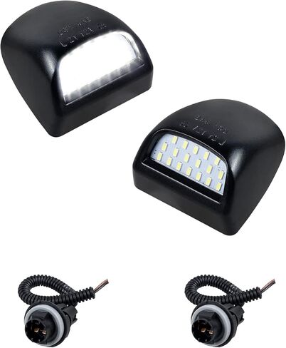 مصباح LED للوحة الترخيص مزود بحزام سلكي متوافق مع Chevy Silverado GMC Sierra 1500 2500 3500 Yukon XL Suburban Tahoe Cadillac Escalade EXT in Kuwait