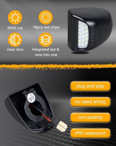 مصباح LED للوحة الترخيص مزود بحزام سلكي متوافق مع Chevy Silverado GMC Sierra 1500 2500 3500 Yukon XL Suburban Tahoe Cadillac Escalade EXT in Kuwait
