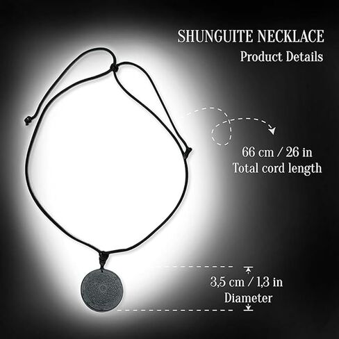 Karelian Shungite pendant necklace | Sacred Geometry Flower of Life Symbol | Healing Spiritual protection Crystal Talisman Jewelry | Chakra Amulet for Meditation in Saudi Arabia
