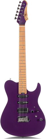 Grote Solid Electric Guitar GR-Modern-T Metallic Finish Poplar Body Roasted Maple Neck Stainless Steel Frets with Gigbag (Purple) in Saudi Arabia