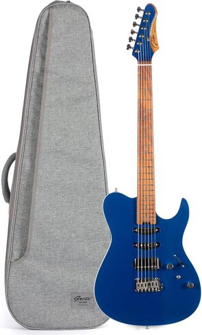 Grote Solid Electric Guitar GR-Modern-T Metallic Finish Poplar Body Roasted Maple Neck Stainless Steel Frets with Gigbag (Purple) in Saudi Arabia