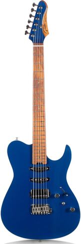 Grote Solid Electric Guitar GR-Modern-T Metallic Finish Poplar Body Roasted Maple Neck Stainless Steel Frets with Gigbag (Purple) in Saudi Arabia