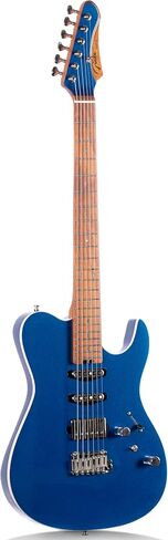 Grote Solid Electric Guitar GR-Modern-T Metallic Finish Poplar Body Roasted Maple Neck Stainless Steel Frets with Gigbag (Purple) in Saudi Arabia