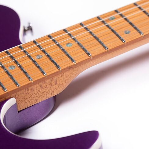 Grote Solid Electric Guitar GR-Modern-T Metallic Finish Poplar Body Roasted Maple Neck Stainless Steel Frets with Gigbag (Purple) in Saudi Arabia