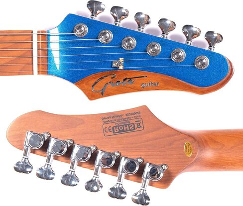 Grote Solid Electric Guitar GR-Modern-T Metallic Finish Poplar Body Roasted Maple Neck Stainless Steel Frets with Gigbag (Purple) in Saudi Arabia
