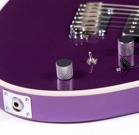 Grote Solid Electric Guitar GR-Modern-T Metallic Finish Poplar Body Roasted Maple Neck Stainless Steel Frets with Gigbag (Purple) in Saudi Arabia