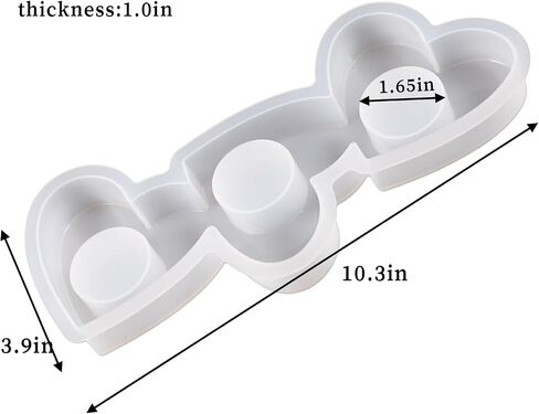 Wehous Heart Resin Mold Candle Holder Silicone Mold 3D Heart Shape Tealight Container Jewelry Holder Silicone Molds for Epoxy Resin Love Cement Concrete Valentine's Day Christmas Craft Making Decor in Saudi Arabia