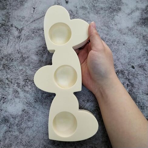 Wehous Heart Resin Mold Candle Holder Silicone Mold 3D Heart Shape Tealight Container Jewelry Holder Silicone Molds for Epoxy Resin Love Cement Concrete Valentine's Day Christmas Craft Making Decor in Saudi Arabia