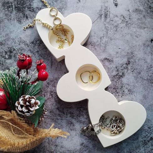 Wehous Heart Resin Mold Candle Holder Silicone Mold 3D Heart Shape Tealight Container Jewelry Holder Silicone Molds for Epoxy Resin Love Cement Concrete Valentine's Day Christmas Craft Making Decor in Saudi Arabia