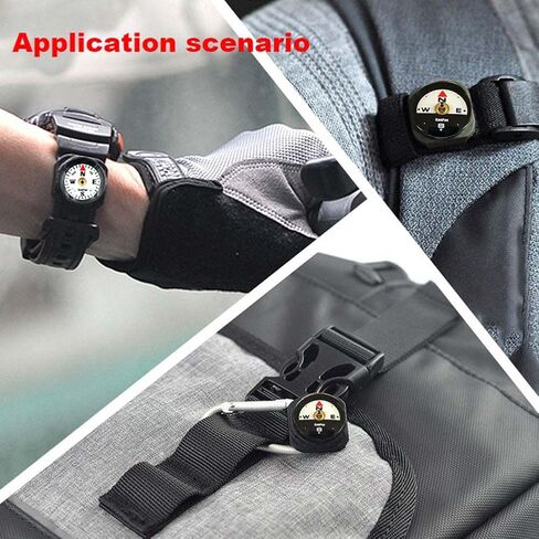 Mini Luminous Button Compass for Watch Band Lanyard in Saudi Arabia