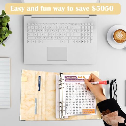 100 Envelopes Money Saving Challenge Binder, Savings Challenges Book with Envelopes for Budget Planner 2024, Libro De Ahorro De Dinero De 100 Dias, Saving Money Challenge Book Money Envelopes for Cash in Saudi Arabia
